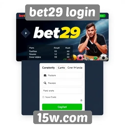 Análise da interface do site bet29 login